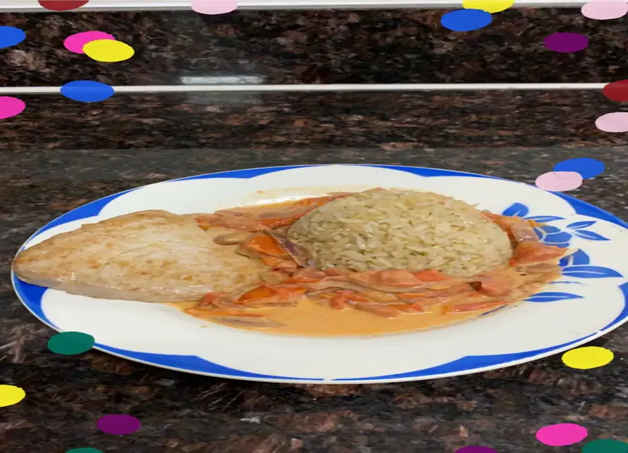 Thon grillé au lait de coco