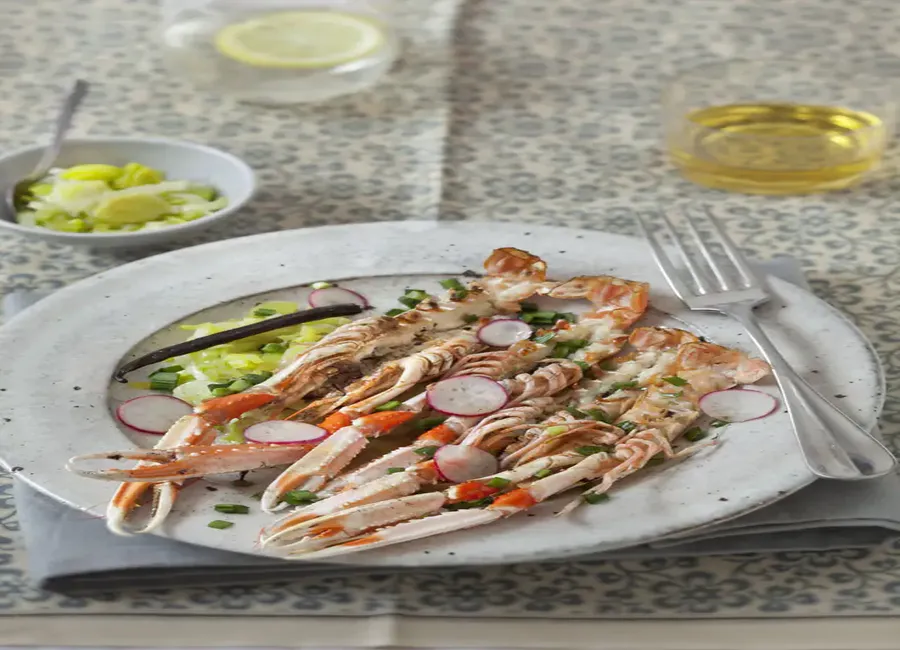 Langoustines flambées à la vanille (martinique)