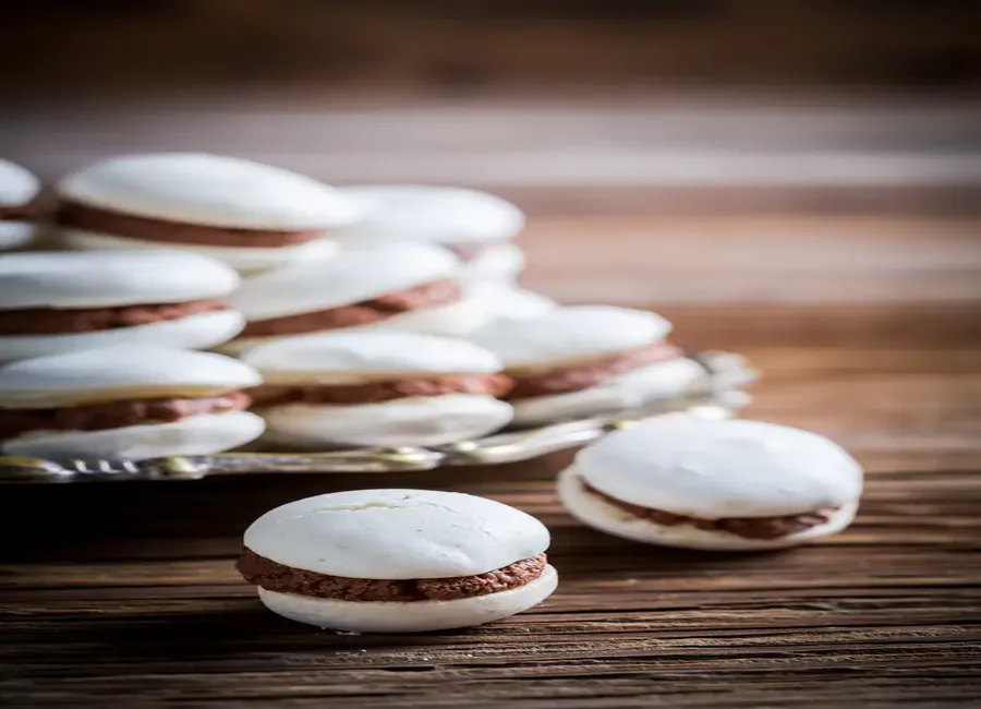 Macarons chocolat, noix de coco