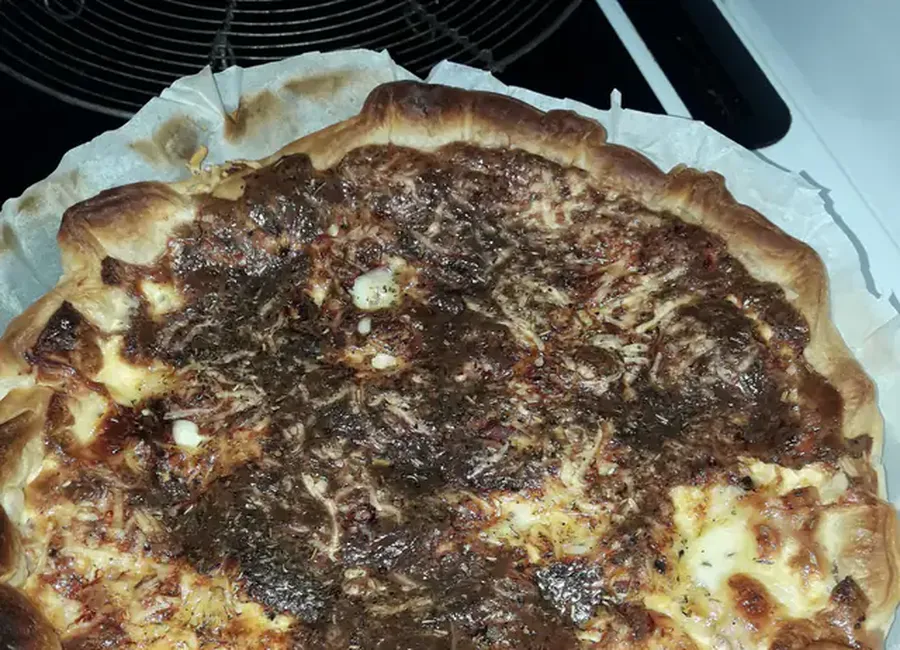 Quiche à la mozzarella et aux lardons