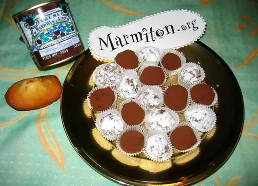 Miam-miam gouli-gouli (bouchées à la crème de marrons et madeleines)