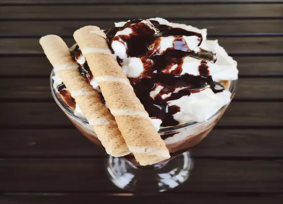 Glace chocolat liégeois