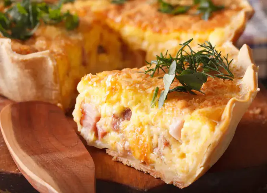 Quiche au bacon et aux échalotes