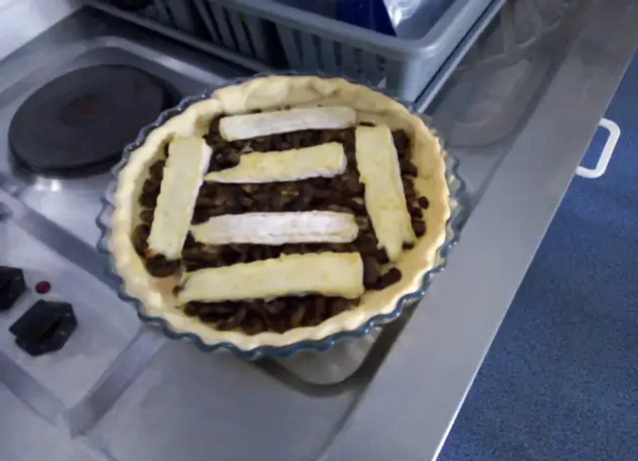 Tarte aux champignons et au brie
