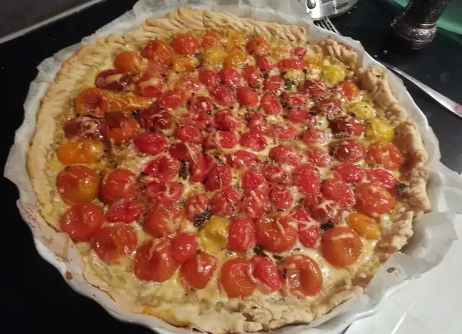 Tarte aux tomates cerises