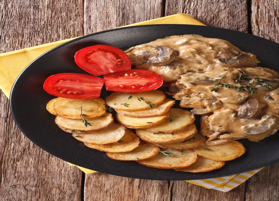 Emincé de boeuf à la moutarde