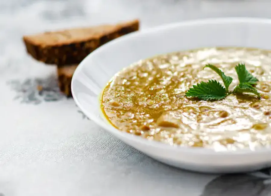 Velouté de lentilles aux oignons
