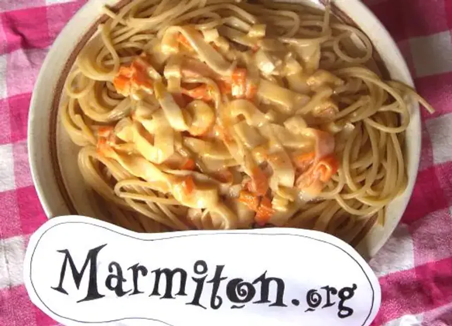 Pâtes du placard surimi moutarde