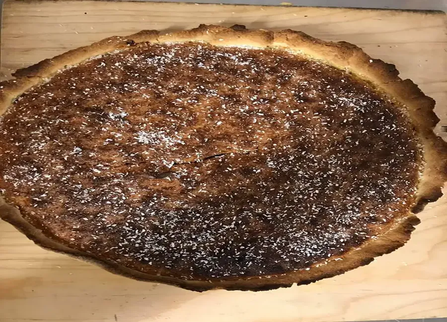 Tarte confiture de framboise et noix de coco