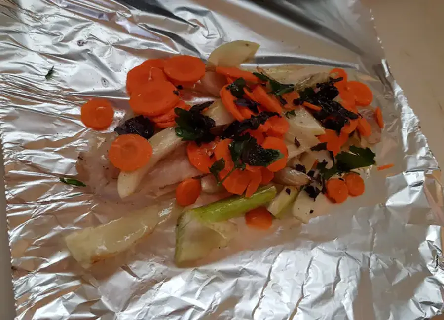 Papillotes de cabillaud au fenouil