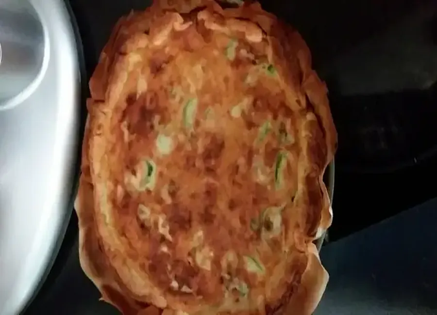 Quiche aux courgettes et au roquefort