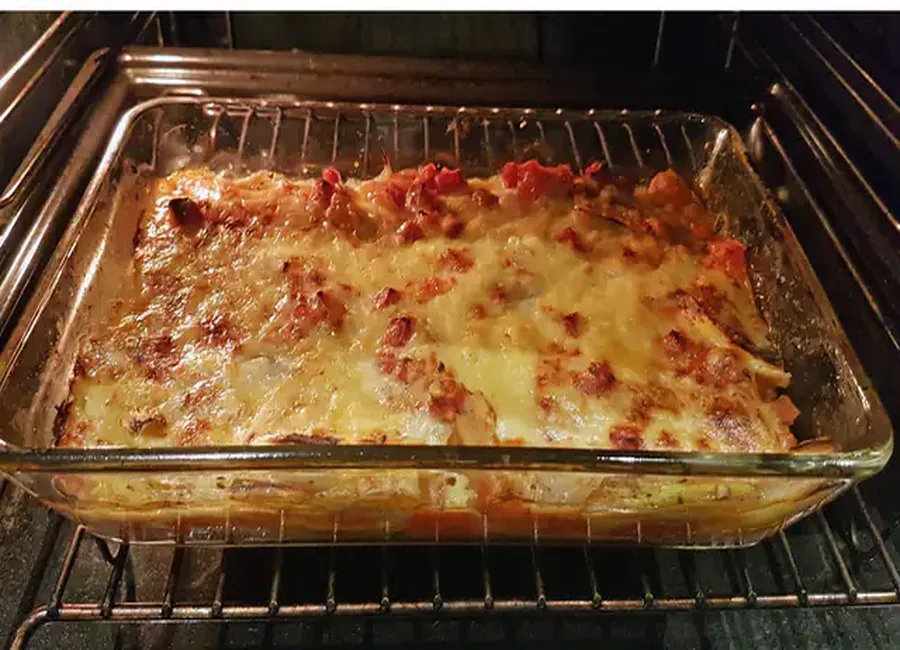 Fenouils gratinés à la tomate et au jambon