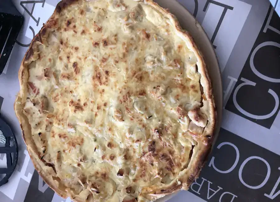 Tarte poulet curry ananas