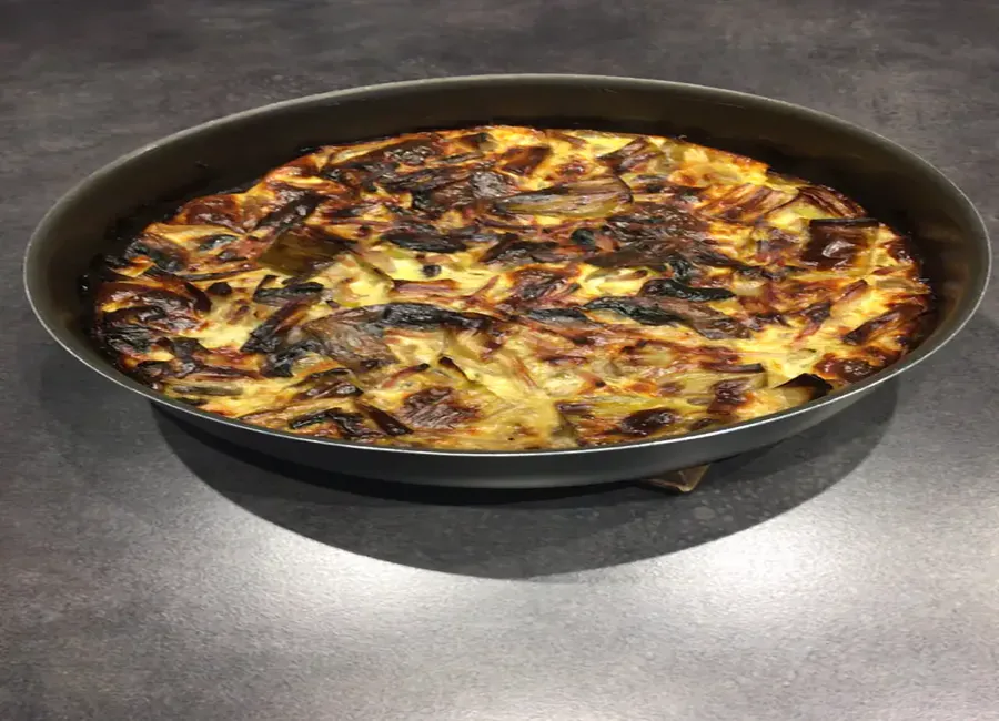 Flan poireaux-champignons