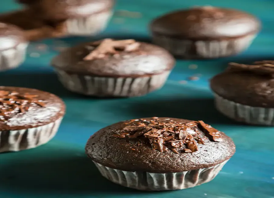 Muffins extra-moelleux chocolat-amande-fleur d'oranger