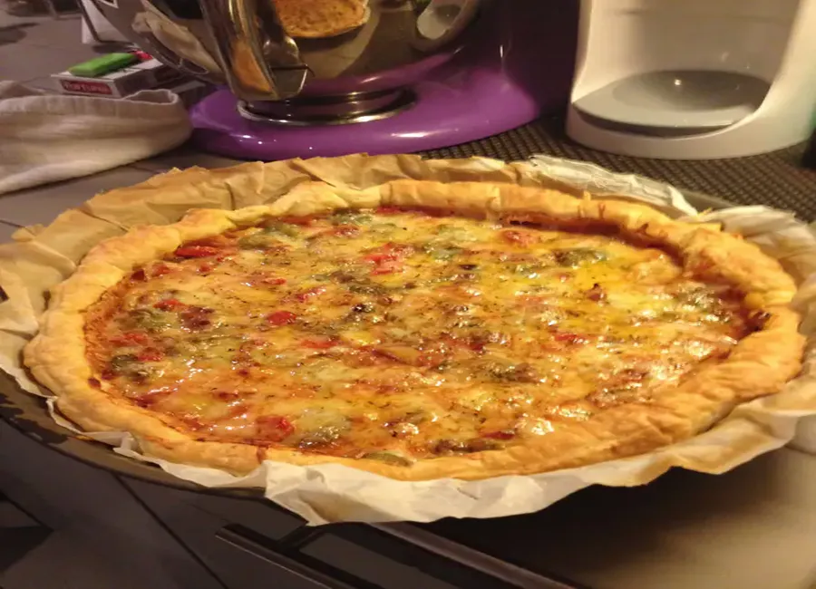 Tarte aux poivrons et au comté