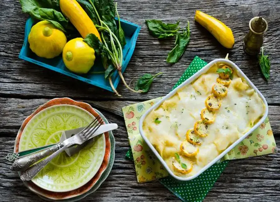 Gratin de courgettes au pain d'ail