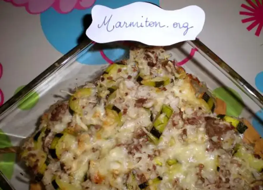Gratin riz-courgettes au boeuf haché