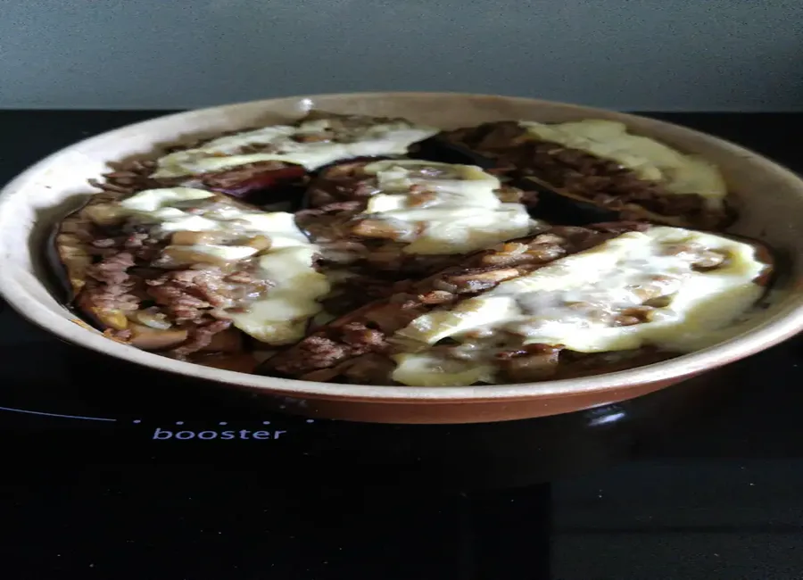 Aubergine farcies gratinées au reblochon