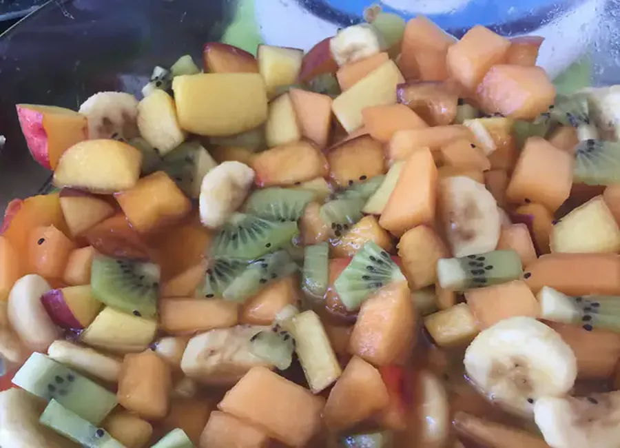 Salade de fruits caramel fleur d’oranger