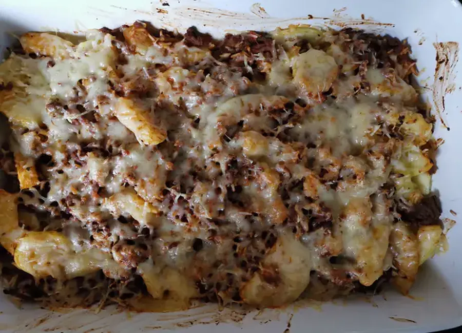 Gratin de courgettes et riz au boeuf