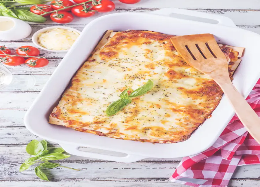 Lasagnes aux épinards, carottes et tomates