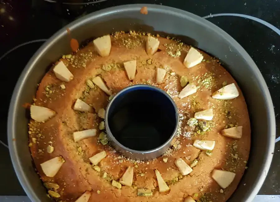 Gâteau vanille-amande-pomme: le ré'apple st jo