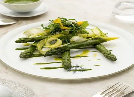 Asperges vertes et yuzu