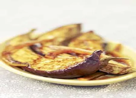 Aubergines au four, au curry et au miel