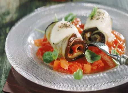 Aubergines mozzarella