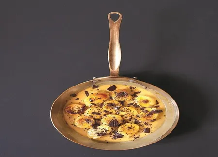 Banane caramélisée au chocolat