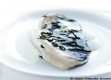 Bar vapeur sauce bleu-vert