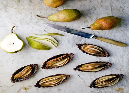 Barquettes chocolat-poires de mimi thorisson
