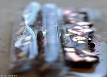 Barres chocolatées comme du nougat