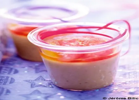 Bavarois au pamplemousse rose