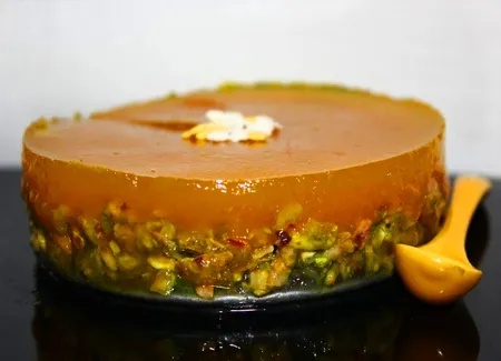 Bavarois chocolat papaye pistache
