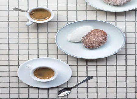 Beignets à la pomme, glace vanille
