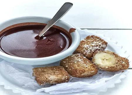Beignets de banane sauce chocolat