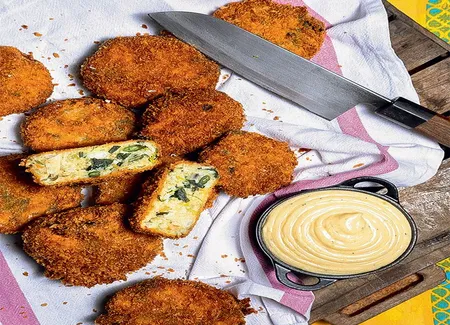 Beignets de légumes, morue, et aïoli
