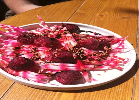 Betteraves aux framboises