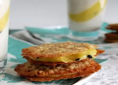 Biscuits florentins à l'avoine et fruits de la passion