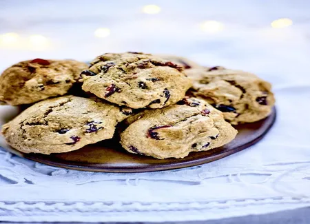 Biscuits moelleux aux cranberries, farine d'épeautre et de souchet