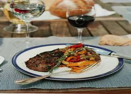 Blackened lamb et légumes au four