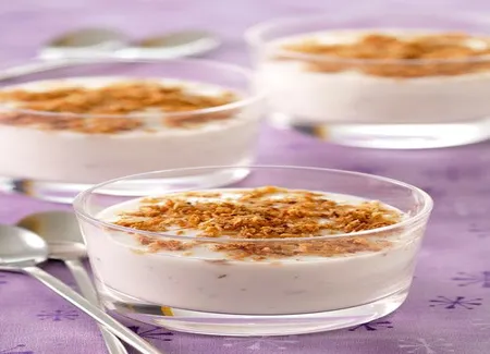 Blanc-manger au thé à la compote d'oranges