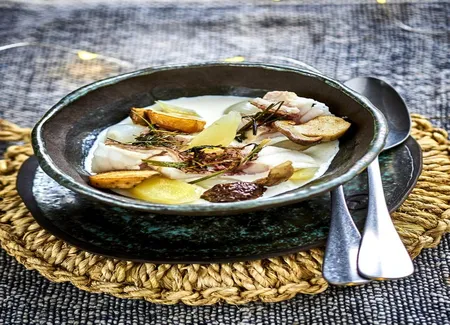 Blanquette de chapon de mer au foin