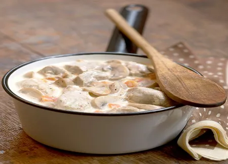 Blanquette de veau aux deux champignons