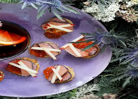 Blinis au coeur de saumon