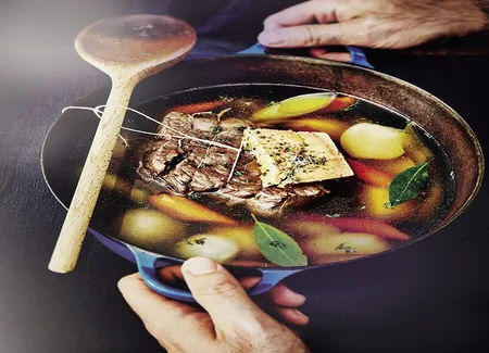 Boeuf à la ficelle au foie gras