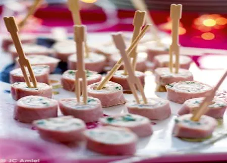Bouchées de jambon au fromage frais