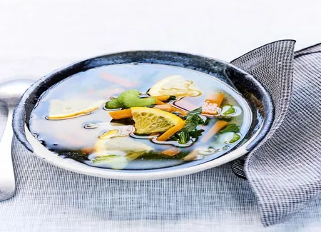 Bouillon au potiron et à l'orange